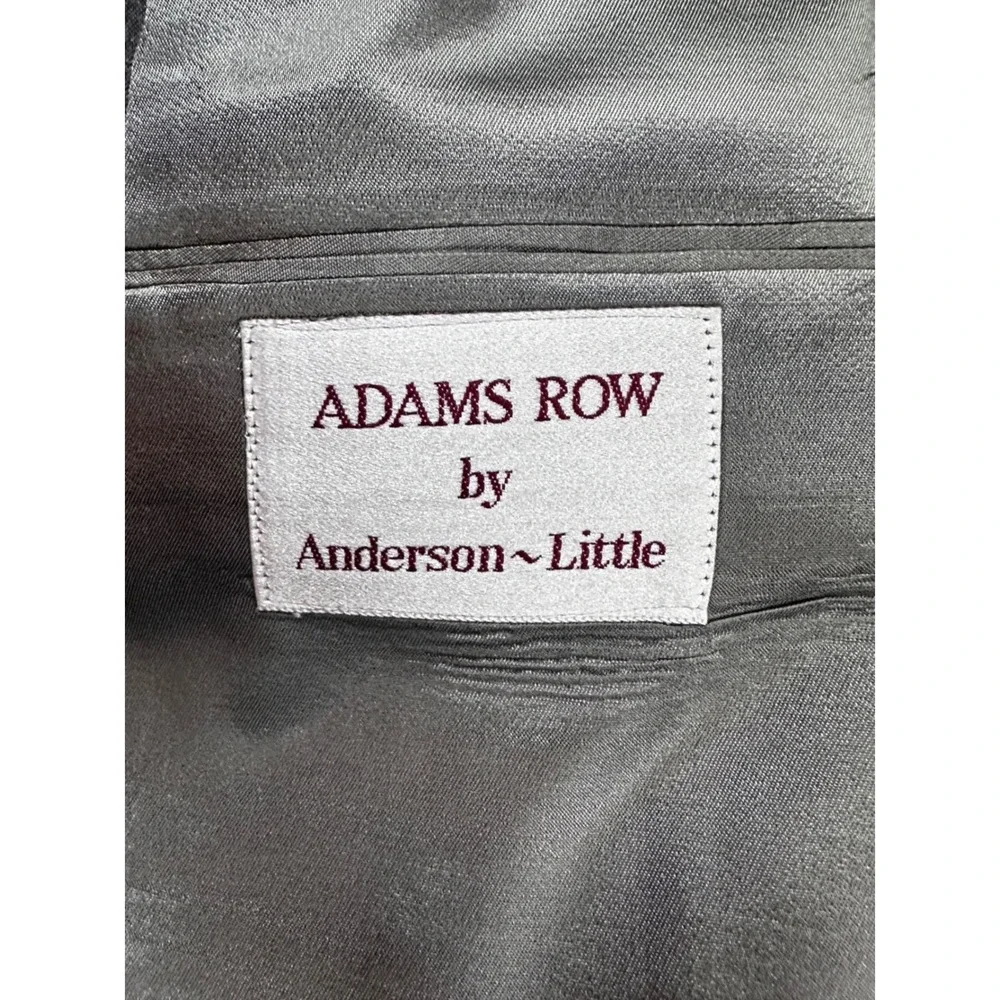 Adams Row by Anderson Little Mens Grey Pinstripe Blazer Jacket Made in USA 48L